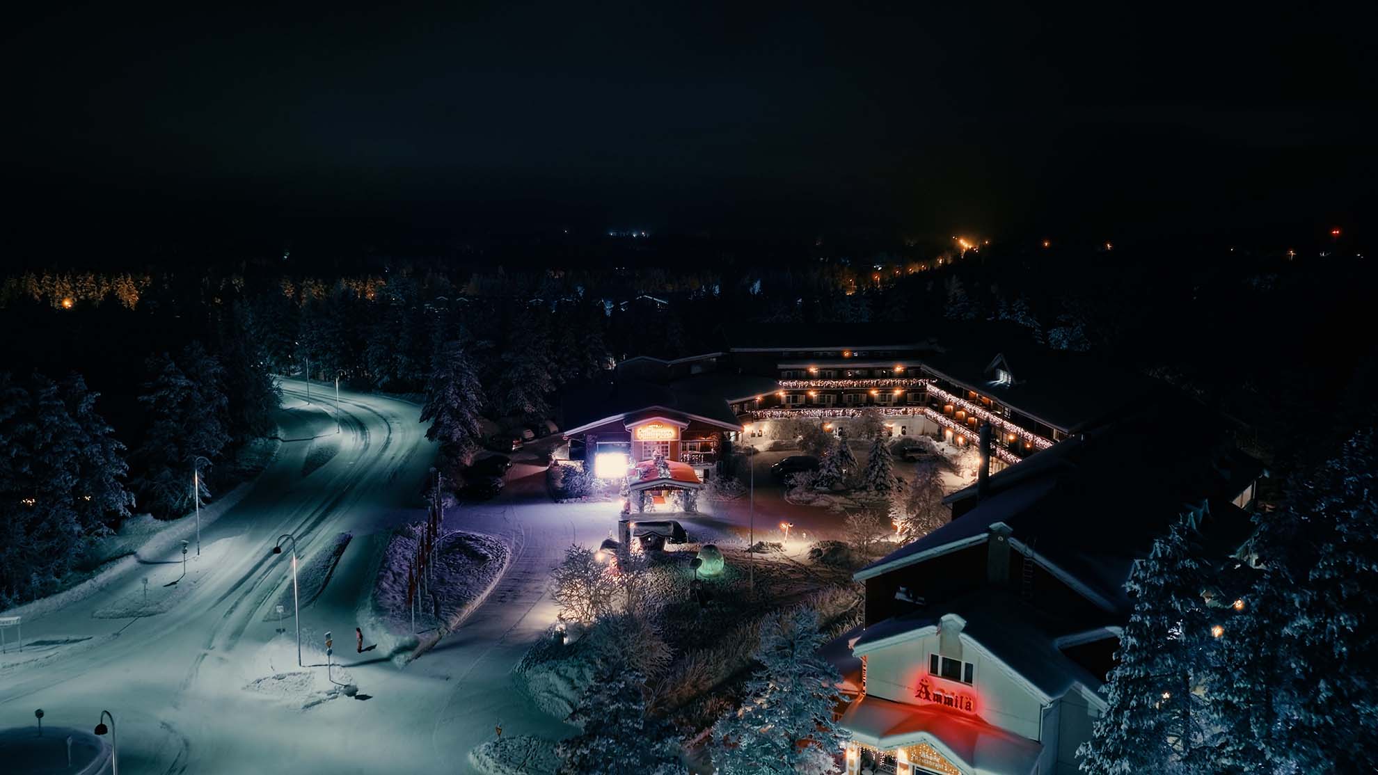 Hotel Hullu Poro Ilmakuva Talvi
